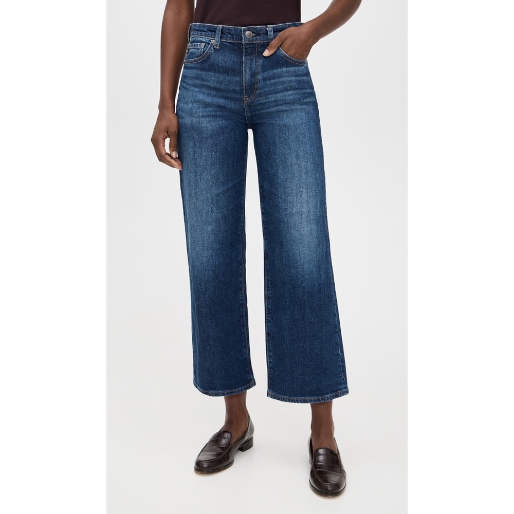 AG Saige Wide Leg Crop Jeans in Veiled Size 28
